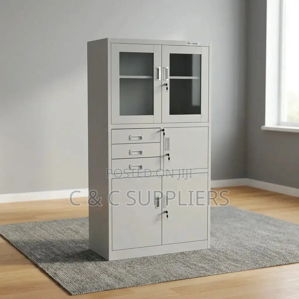 Office Half Glass Safe Cabinet.