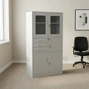Office Half Glass Safe Cabinet.