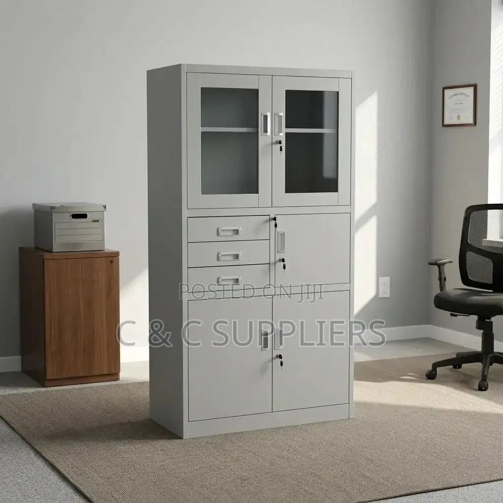 Office Half Glass Safe Cabinet.