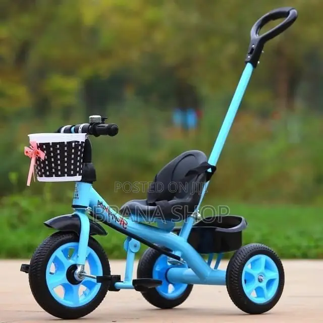 Blue Happybaby 3-in-1 Convertible Toddler Push Tricycle.