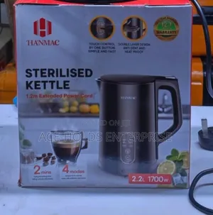 2.2 Litres Hanmac Kettle 1700watts - 1.2m Cord Sterilised Technology