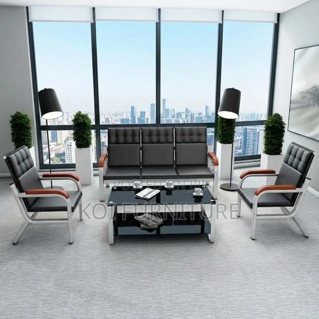 Office Sofa; Five Seaters Executive Reception Office Lobbies Sofa Set
