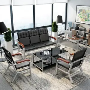 Office Sofa; Five Seaters Executive Reception Office Lobbies Sofa Set