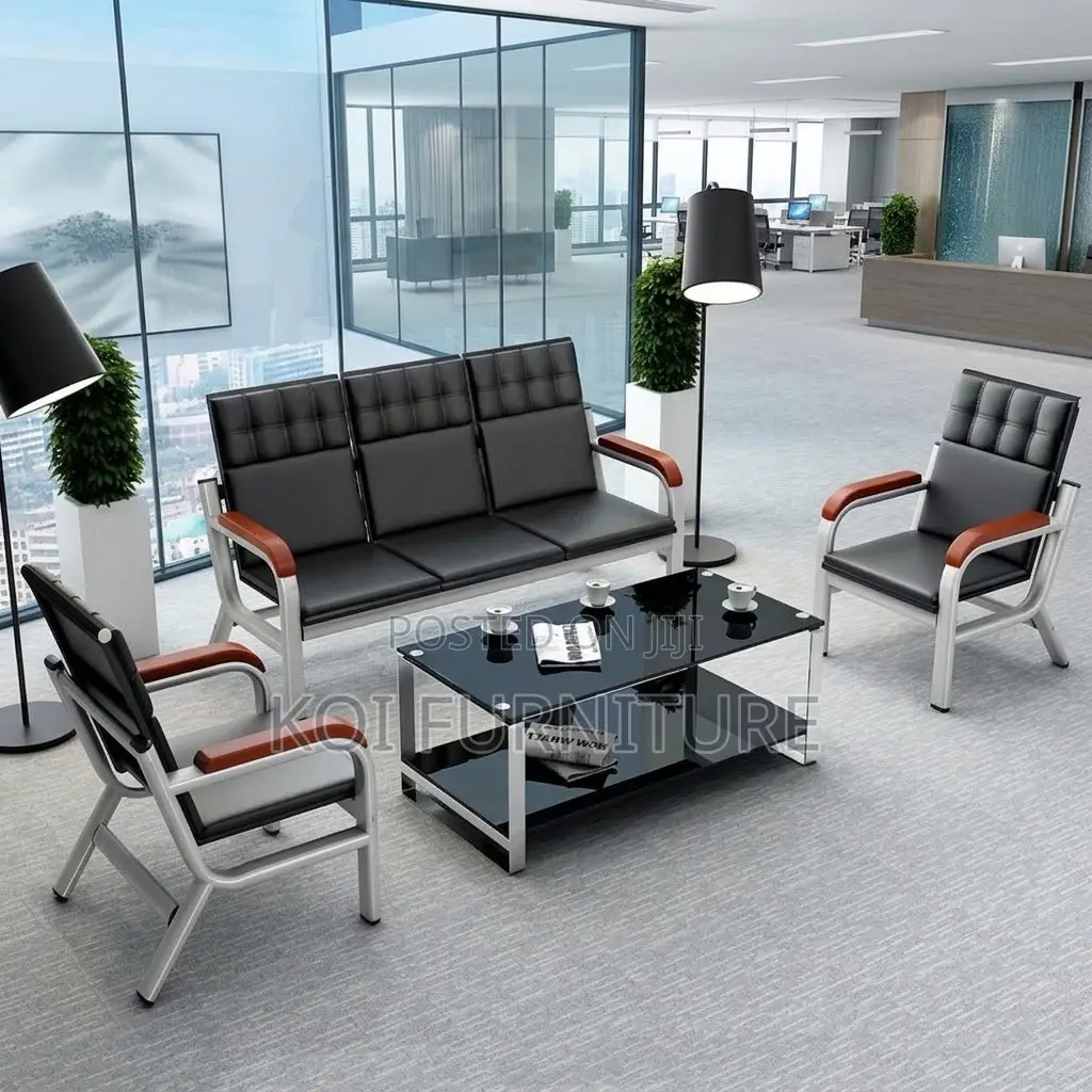 Office Sofa; Five Seaters Executive Reception Office Lobbies Sofa Set