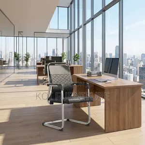 Office Chairs; High Backrest Metallic Frames Mesh Visitors Chairs