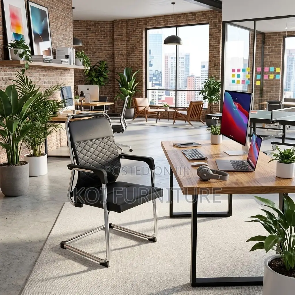 Office Chairs; High Backrest Metallic Frames Mesh Visitors Chairs