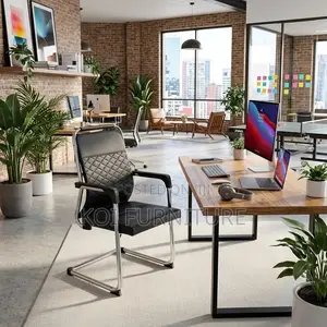Office Chairs; High Backrest Metallic Frames Mesh Visitors Chairs