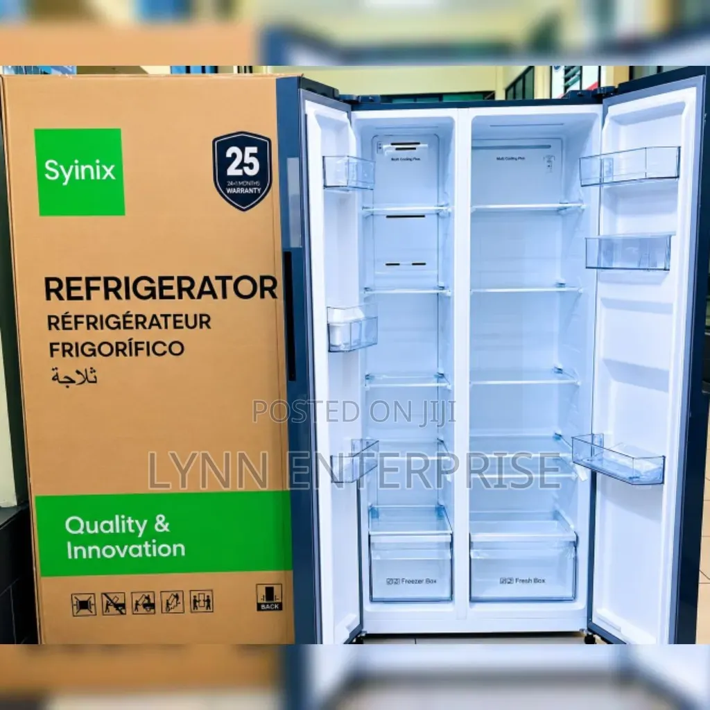 Syinix Side by Side No Frost  Refrigerator With  Dispenser  460 Litres