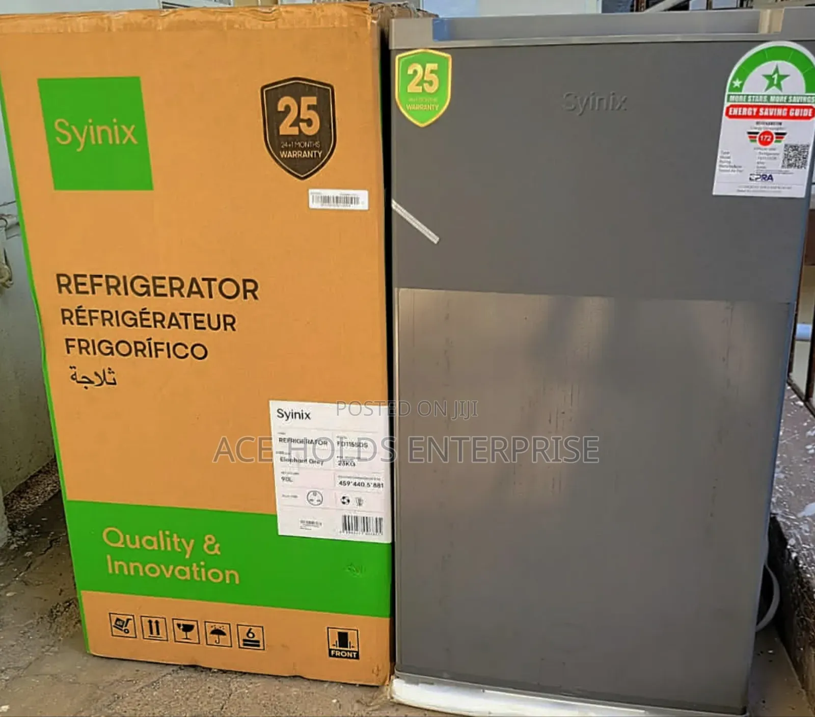 90 Litres Single Door Syinix Fridge - Top Freezer