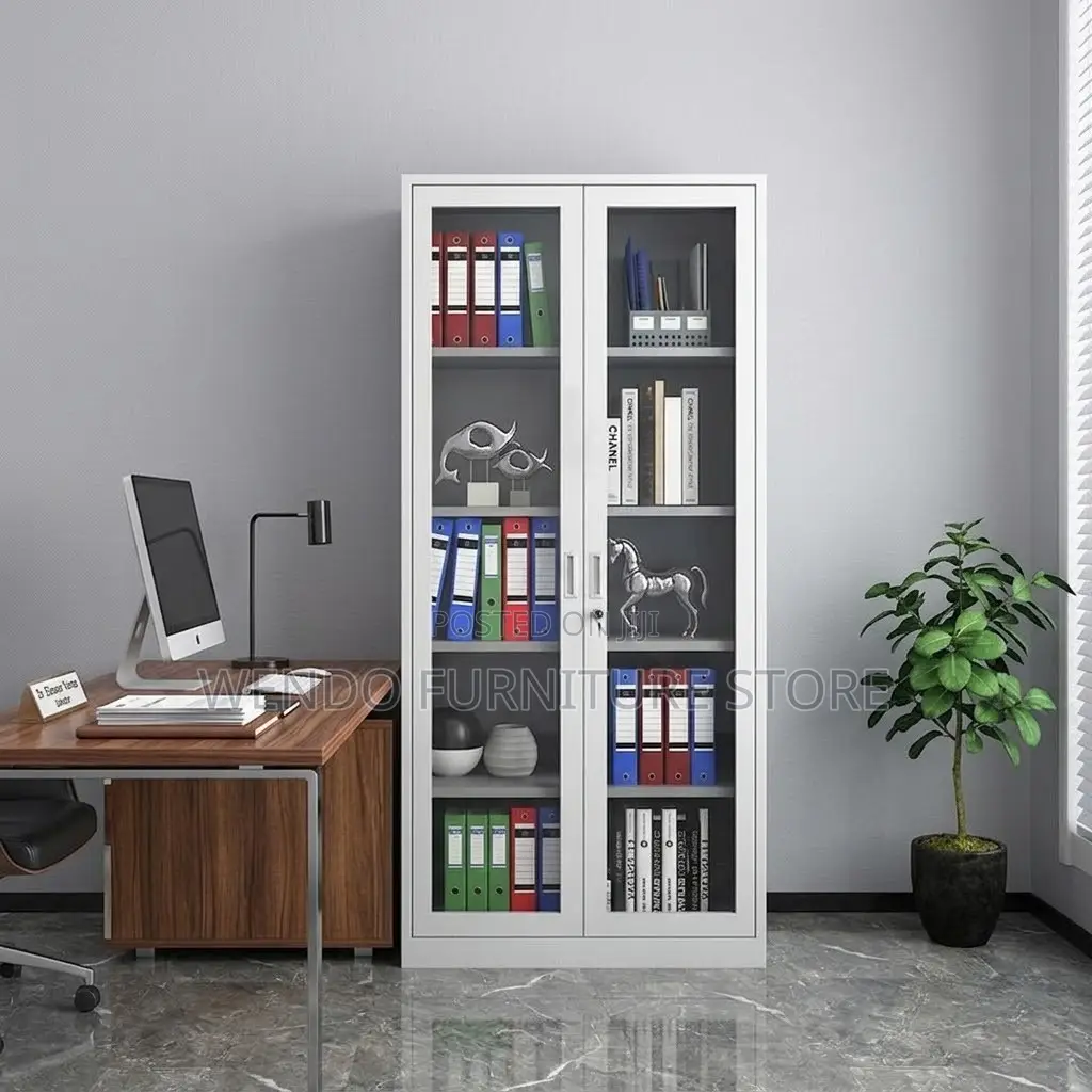 Office Cabinet; Files and Documents Office Grey Storage Cabinet
