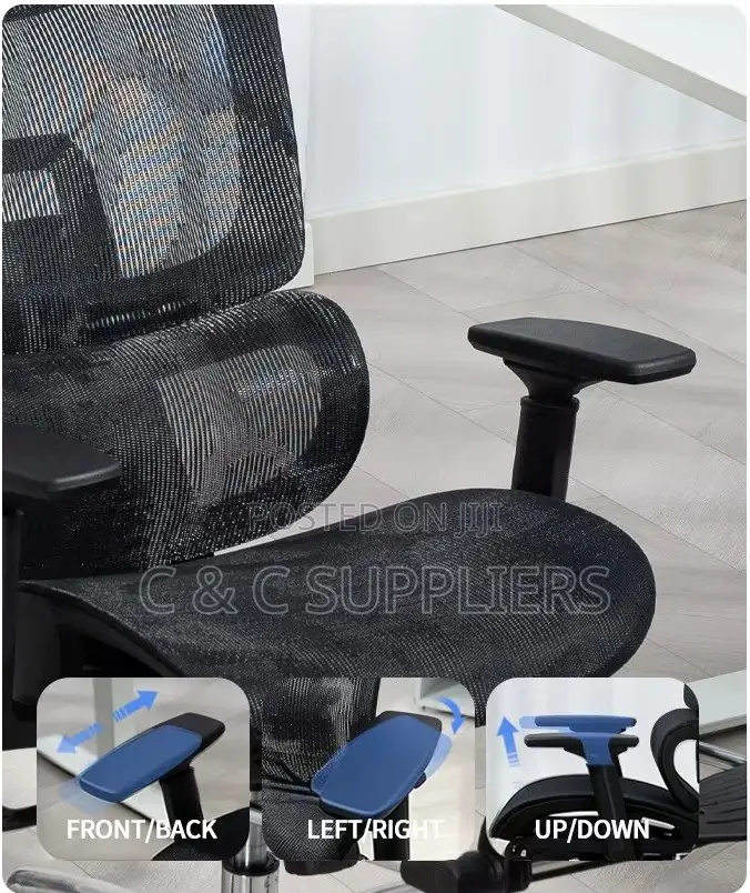 Adjustable Full Mesh Conference Chair With Footrest