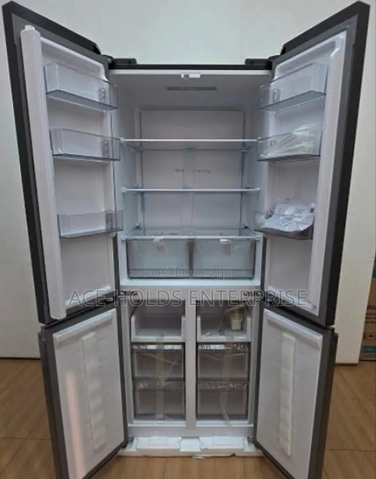 Syinix 421 Litres GLASS FOUR DOOR Fridge - Spacious Storage