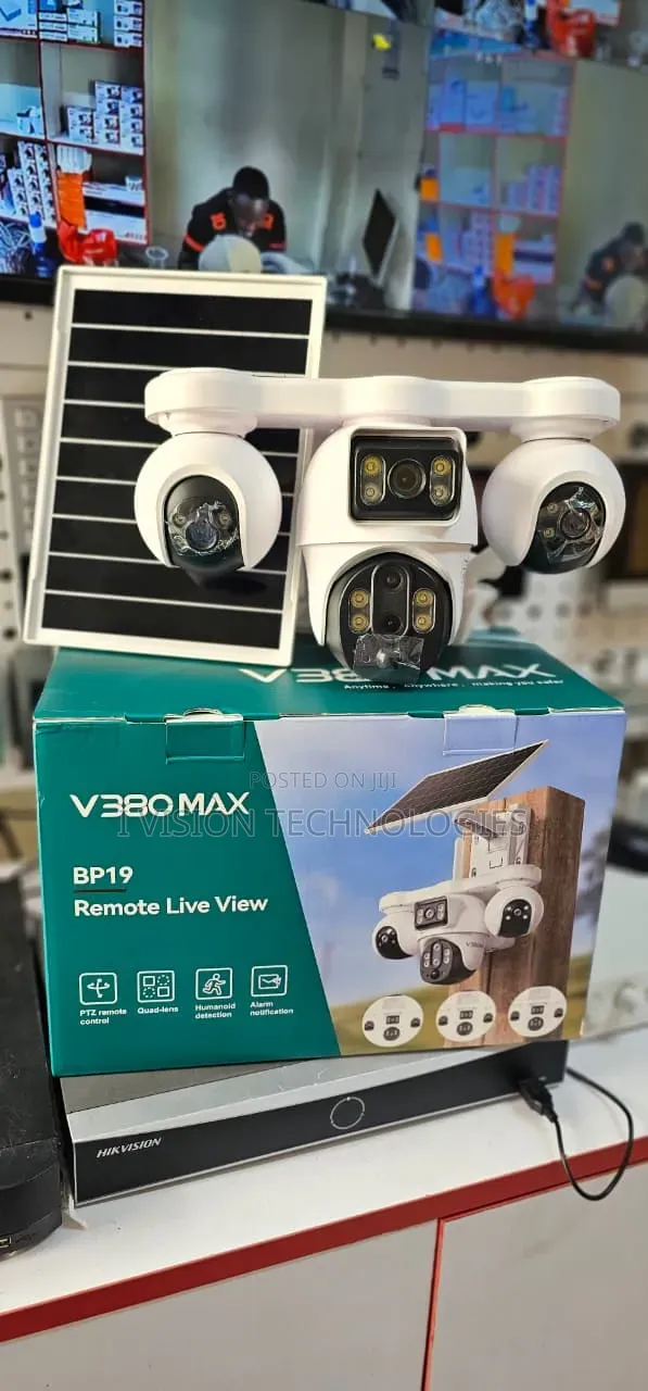 4 Lens Solar Powered CCTV Cameras Solutions
