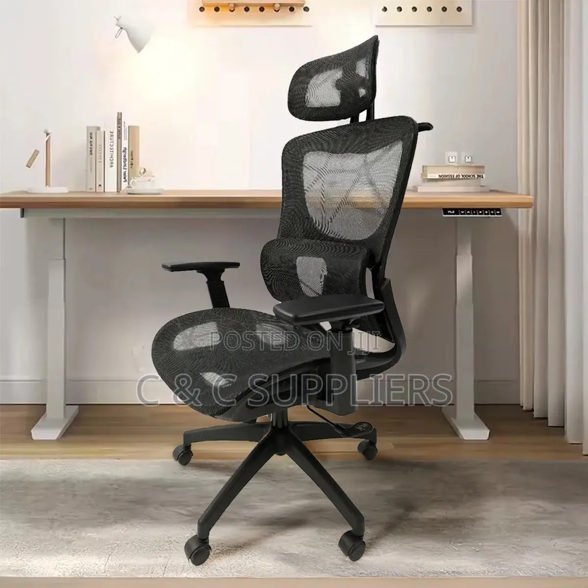 Adjustable Full Mesh Conference Chair With Footrest