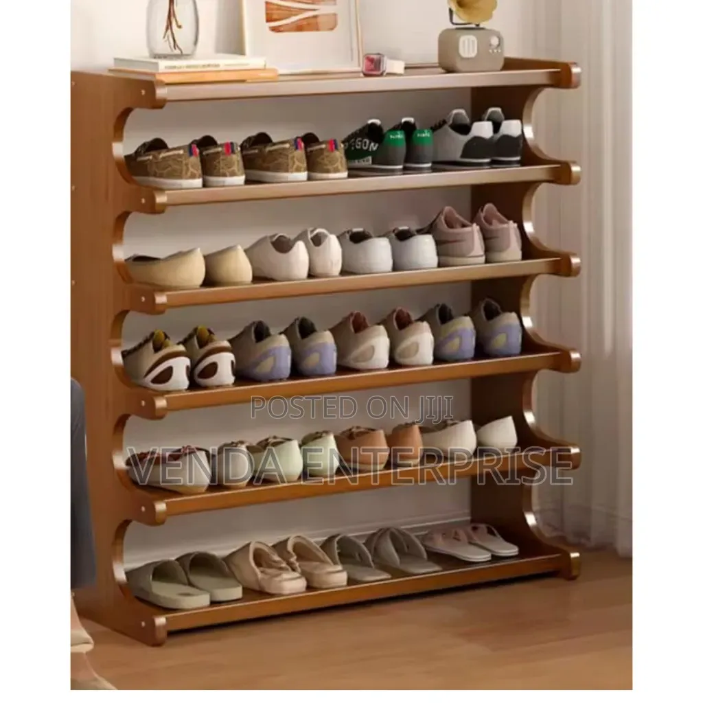 Bamboo 6 Layer Shoe Rack
