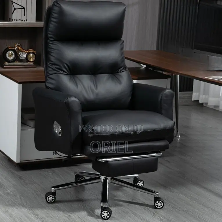 Office Chair : Ergonomic Black Recliner Chair