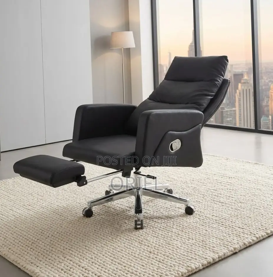 Office Chair : Ergonomic Black Recliner Chair