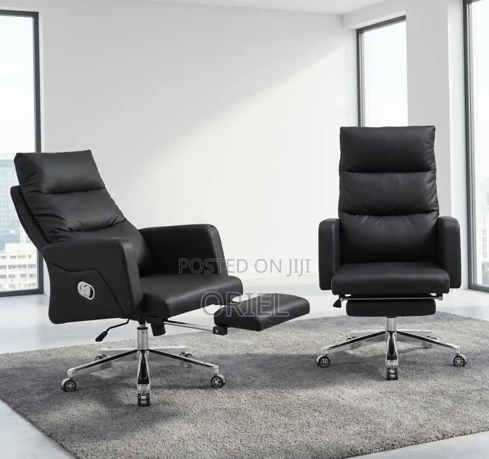 Office Chair : Ergonomic Black Recliner Chair