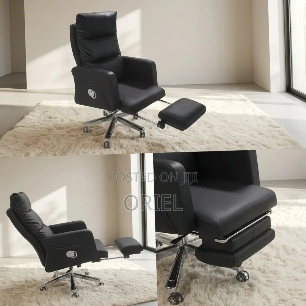 Office Chair : Ergonomic Black Recliner Chair