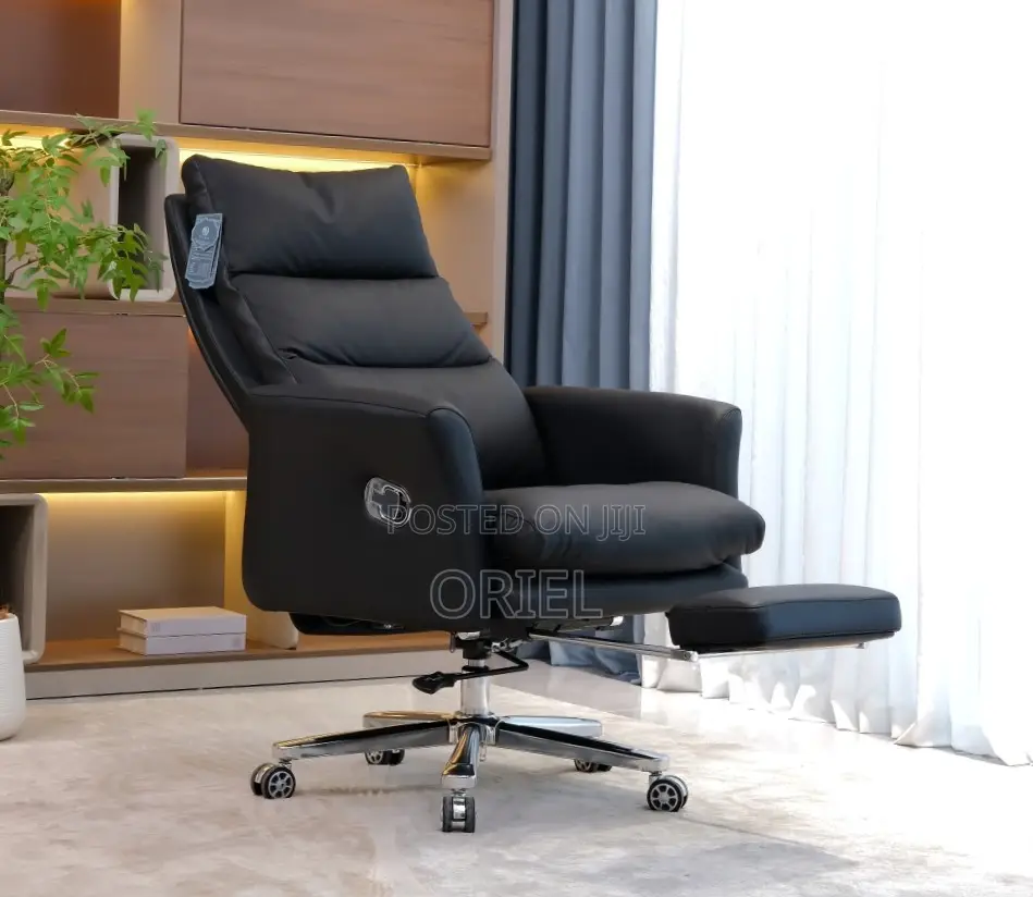 Office Chair : Ergonomic Black Recliner Chair