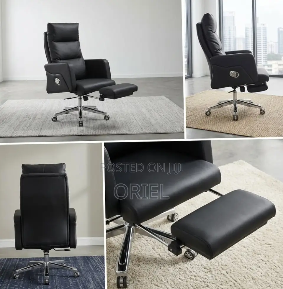 Office Chair : Ergonomic Black Recliner Chair