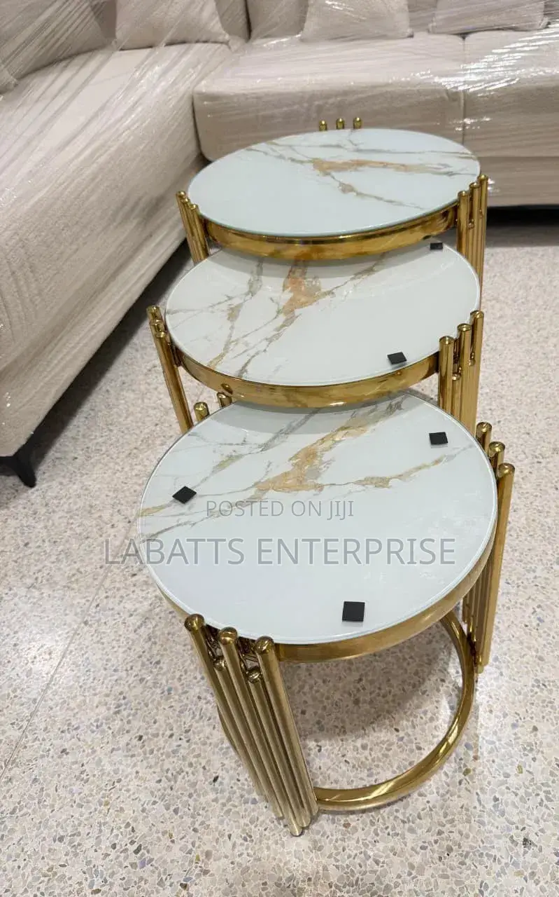 3-in-1 Executive Pure Marble Table