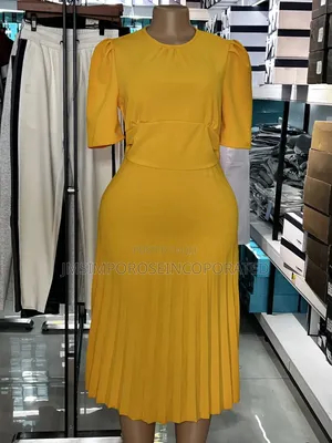 Stylish Pleated Midi Dress