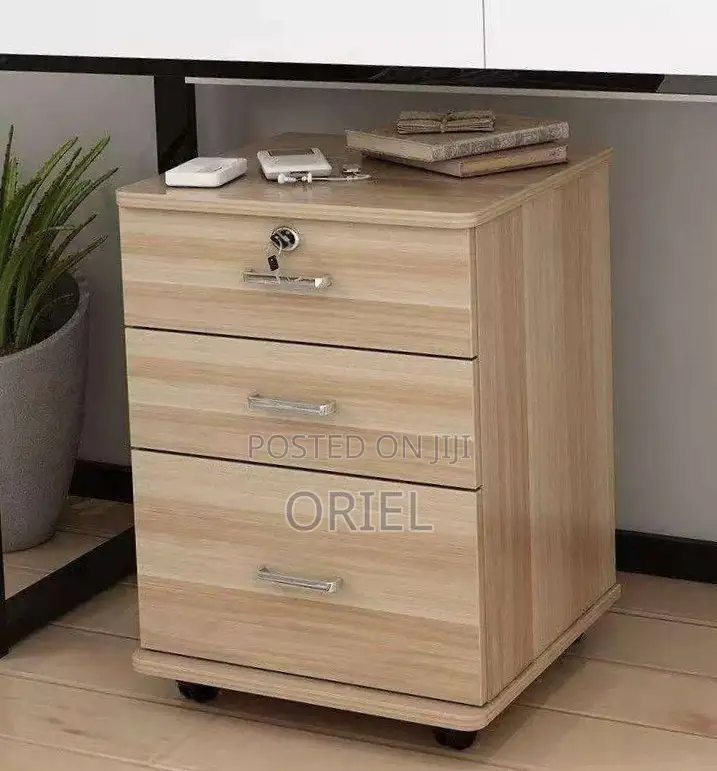 3-Drawer Office Cabinet : Wooden Filing Office Cabinet