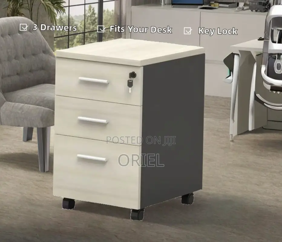 3-Drawer Office Cabinet : Wooden Filing Office Cabinet