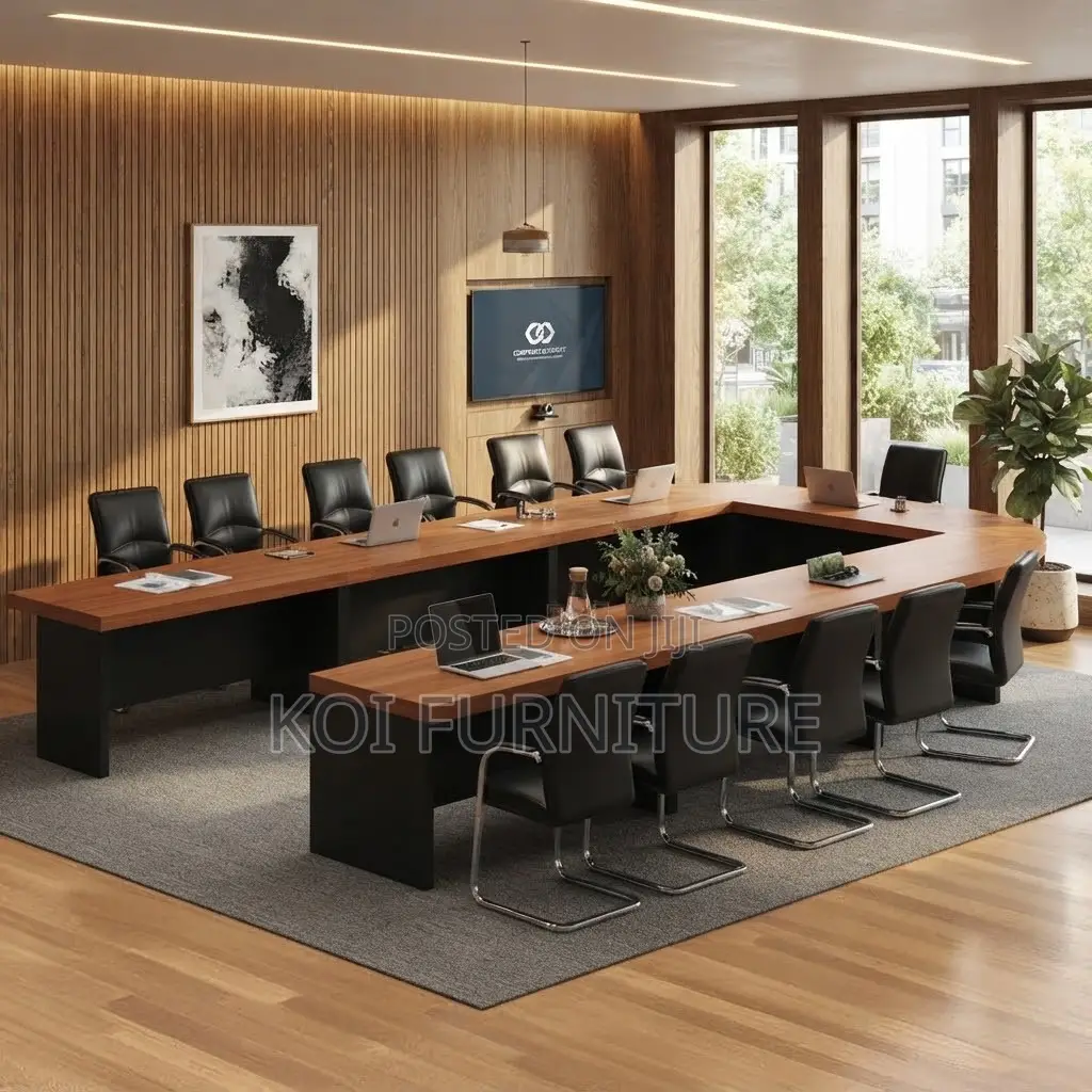 Boardroom Table; 6 Meters U-Shaped Office Meeting Table
