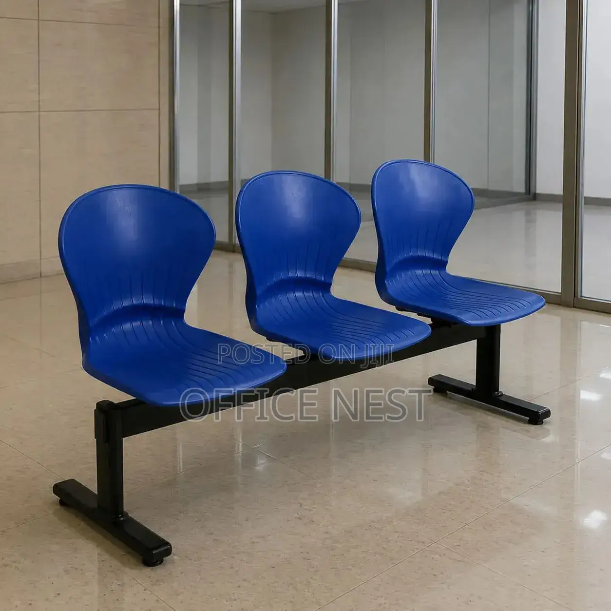 Blue Plastic Reception & Waiting Area Chairs