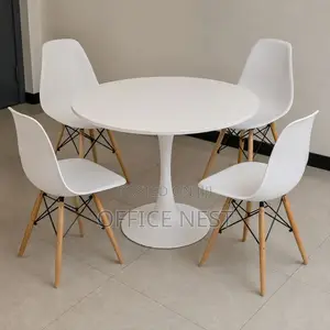 Modern White Dining Table Set