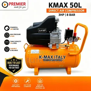 KMAX Italy 50L Direct Air Compressor – 3HP, 8 Bar