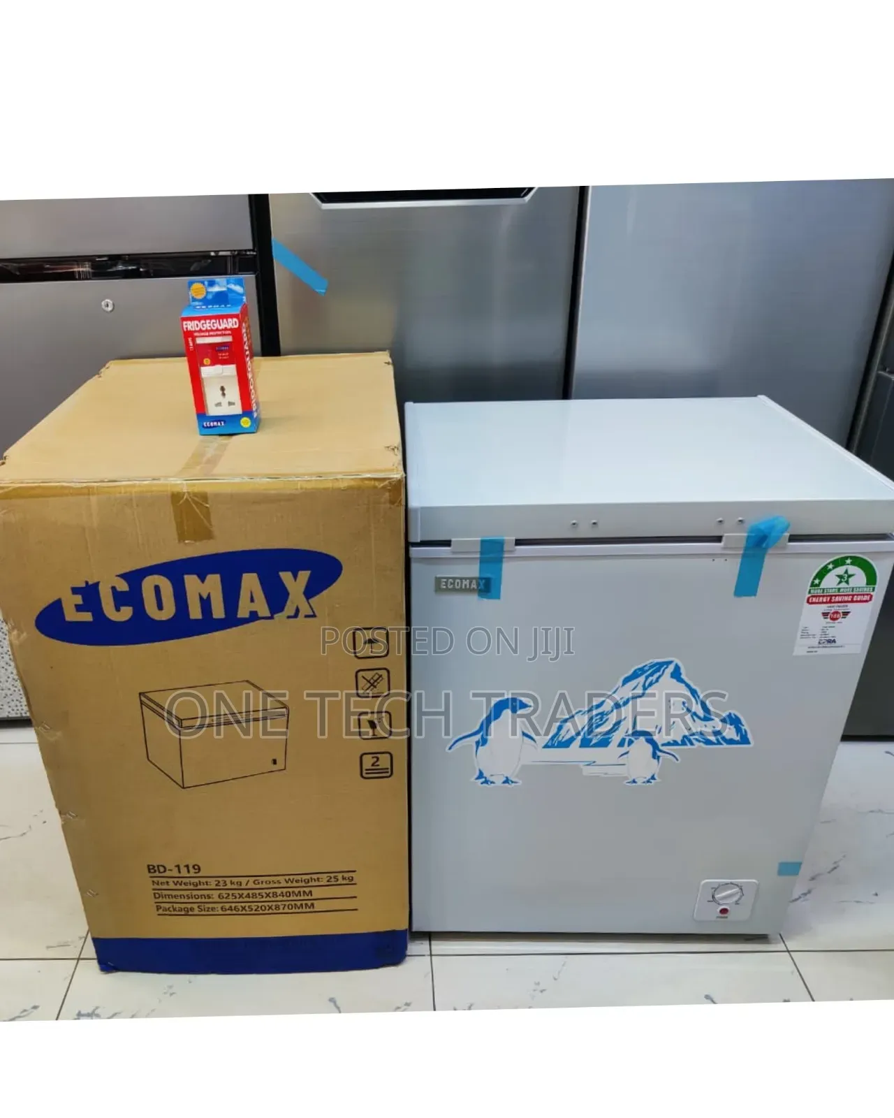 Ecomax Freezer 119Litres With FREE Fridge Guard
