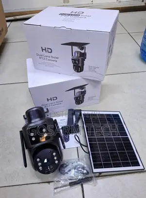 UBOX Dual Lens 4MP WiFi Solar PTZ Outdoor CCTV Camera With Night Visio