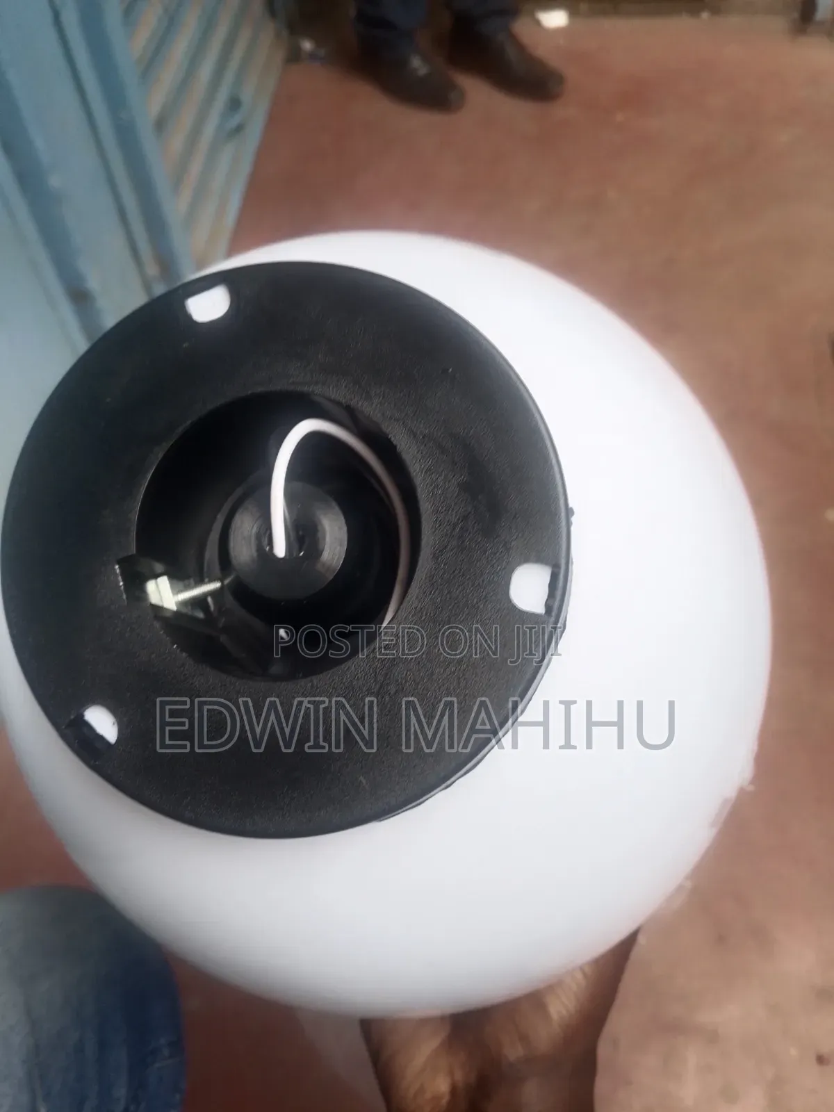 Outdoor Globe White Gate Light