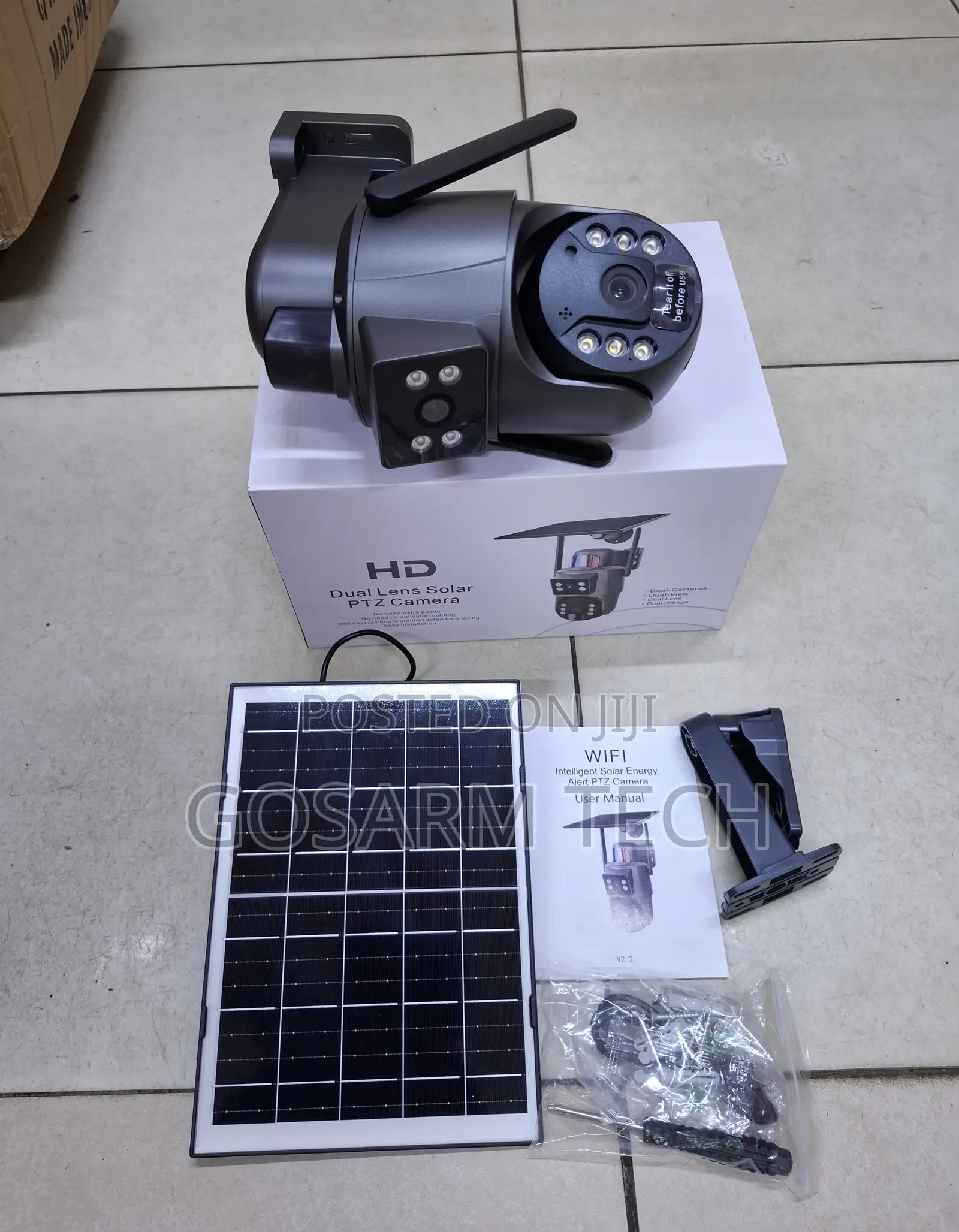 UBOX Dual Lens Solar Powered WiFi Camera With 4MP HD Resolution