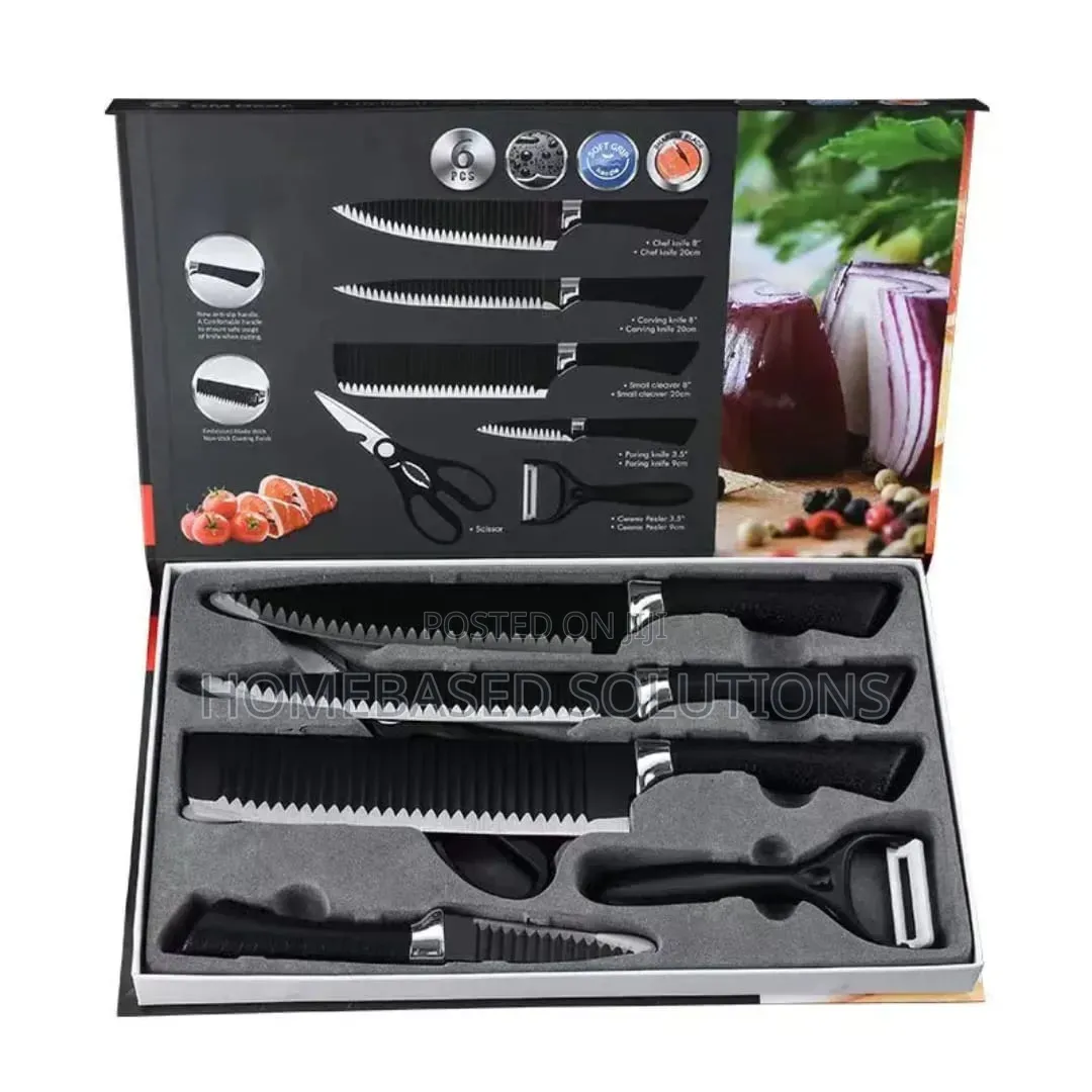 6pcs Sharp Stainless Steel Kitchen Knife Set Stainless Steel
