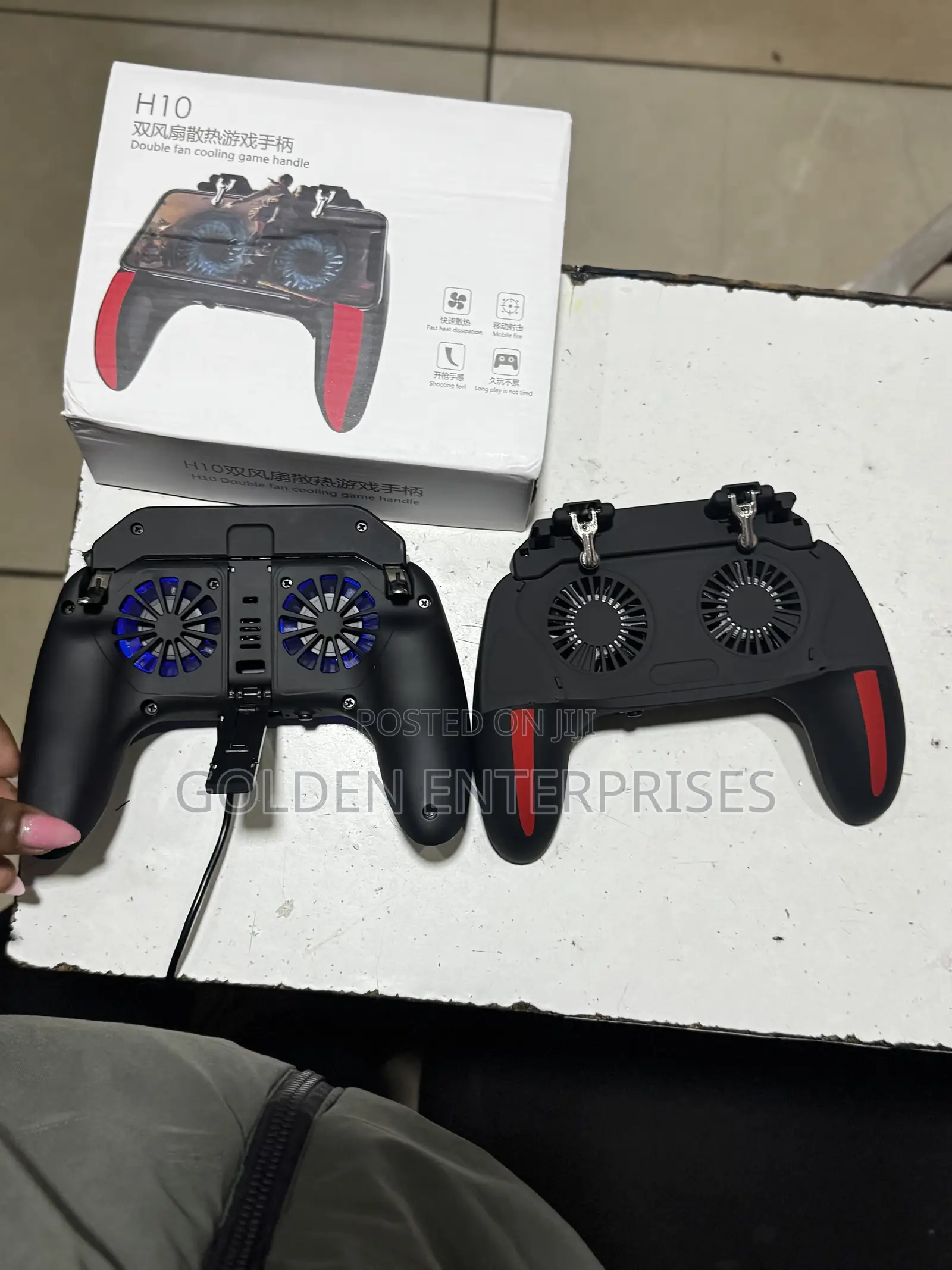 Mobile Gaming Controller With Heat Fan, Ergonomic Grip & Triggers