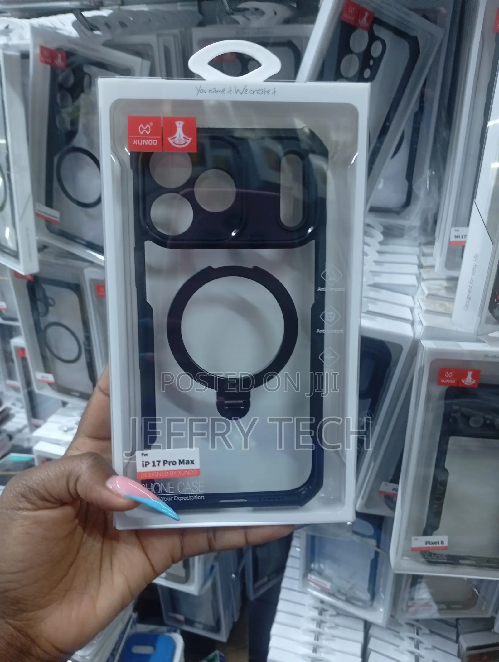 Navy Blue Xundd Magnetic Phone Case for the iPhone 17 Pro Max