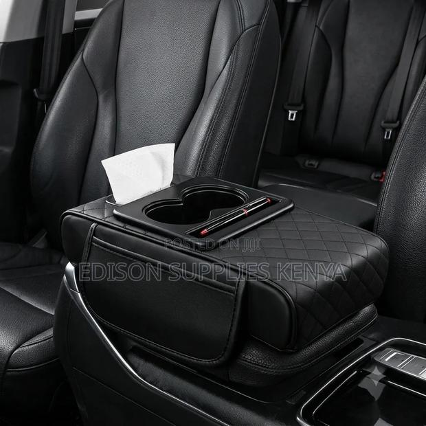 Universal Car Armrest Pad Cushion Box Storage Bag Cup Holder