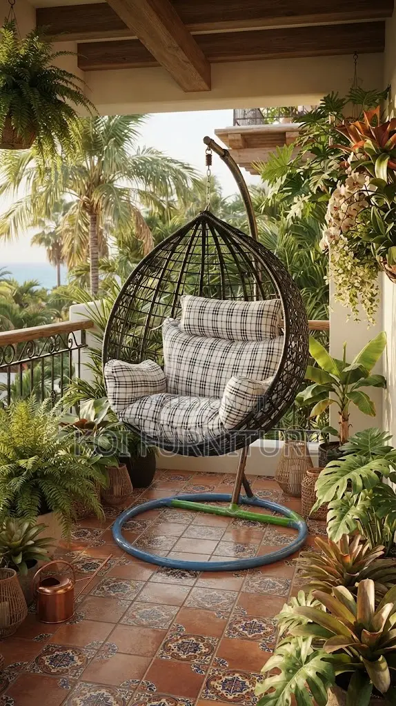 Home Chairs; Leather Home Gardens Outdoor Hammock Hanging Chair