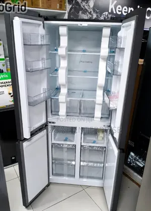 Syinix 421 Litres  GLASS FOUR DOOR Refrigerator With 3 Star ,,