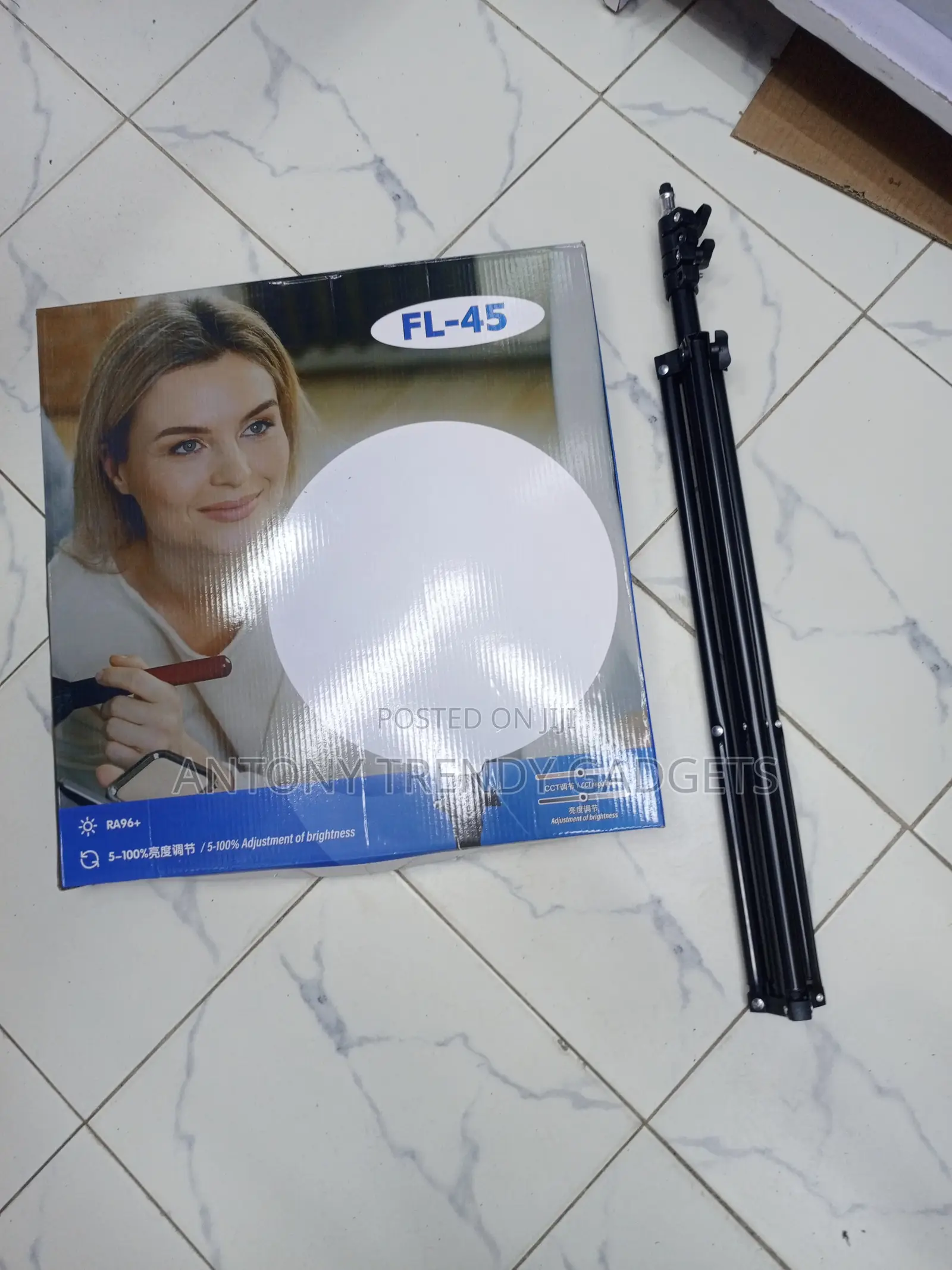 FL-45 18 Inch Full Screen LED Ring Light for Live Streaming and Makeup