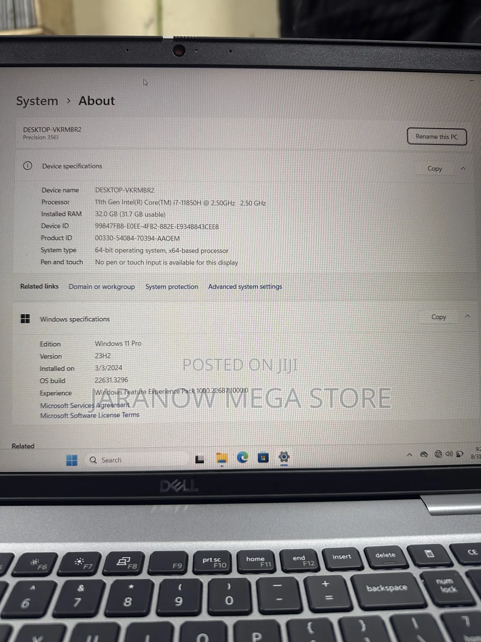 Laptop Dell Precision 3561 32GB Intel Core i7 SSD 512GB