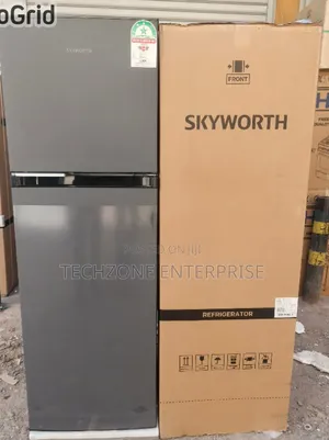 Skyworth Double Door Refrigerator Model 280L (No Frost) Silver,,