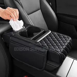 Universal Car Armrest Pad Cushion Box Storage Bag Cup Holder