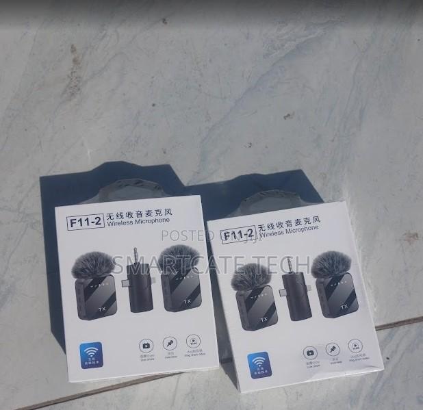 Plug and Play F11-2 Wireless Microphone 3-in-1 Dual Mic