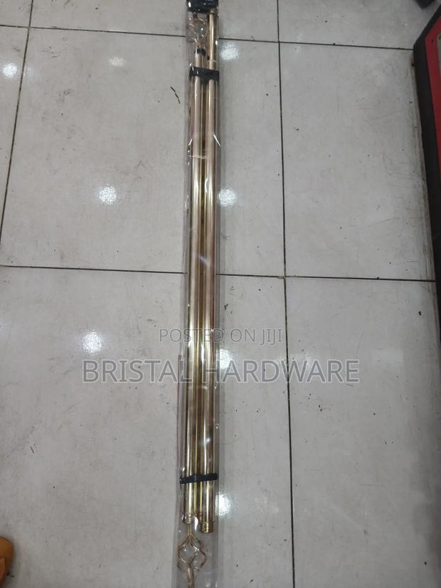 2m Gold-Colore Adjustable Double Curtain Rods