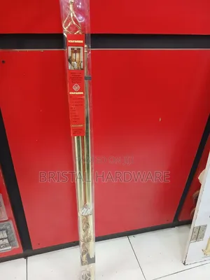 2m Gold-Colore Adjustable Double Curtain Rods